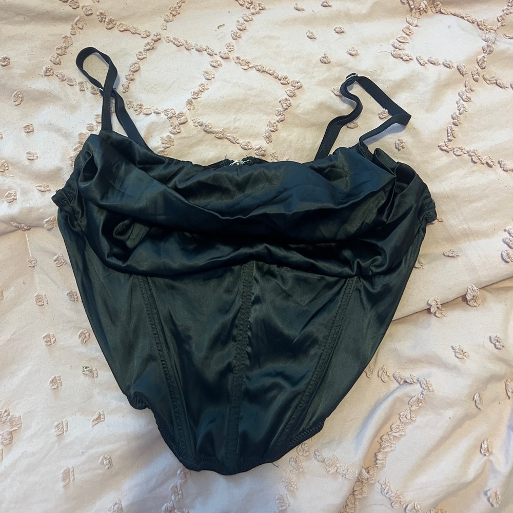 Black urban outfitters corset top